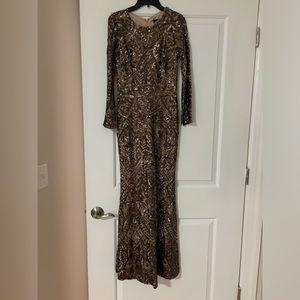Gold sequin gown